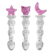 OLO la estimulación Anal de cristal de vidrio. Juguetes sexuales para mujeres Anal oso estrella Luna enchufe trasero de Dildo pene masaje de próstata 2024 - compra barato