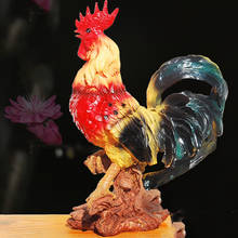 Европейский смолы Керамика зодиака курица Лаки Фортуна Feng Shui Big Rooster курица Скульптура украшения дома номер стола статуя ремесел 2024 - купить недорого