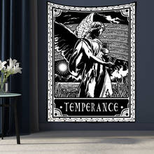 Tarot Tapestry Wall Hanging Witchcraft Divination Bed Sheet Beach Mat Bohemian Hippie TAPIZ  Home Decor  Temperance Tapestr 2024 - buy cheap