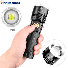 Pocketman XHP90 LED Flashlight USB Rechargeable Flashlight Tactical Torch XHP50 Flashlight Waterproof Powerful Flashlight New 2024 - buy cheap