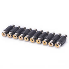 10Pcs RCA Female To Female Coupler Plug Audio Video AV Cable Adaptor RCA Joiner 2024 - buy cheap