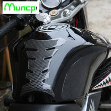 Alijunda tampa de fibra de carbono para motocicleta, adesivo preto protetor de tanque de óleo combustível, peixe para harley bobber yamaha 2024 - compre barato