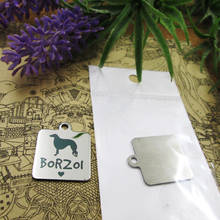 10pcs--"Borzoi"dog lover  stainless steel charms more style for choosing DIY Charms pendants for necklace 2024 - buy cheap