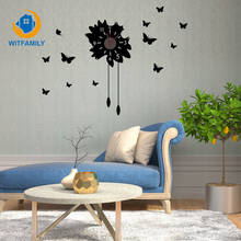 Modern Design Fashion 3D Wall Clocks Wall Hanging Mirror DIY Living Room Big Wall Clock Home Decoration Kitchen Butterfly 2019 2024 - buy cheap