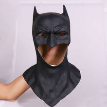 Superhero Bat Wayne Cosplay Balck Latex Helmet Masks Halloween Hoods Party Costume Props Adult 2024 - buy cheap