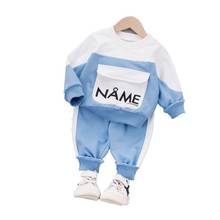 Children Spring Autumn Clothes Cotton Baby Boys Girls Letter Jacket Pants 2Pcs/sets Outfit Kid Fashion Toddler Casual Tracksuits 2024 - buy cheap