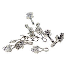 12Pcs Flower Pinch Clip Bail Beads Pendant Connector Clasp for DIY Jewelry 2024 - buy cheap