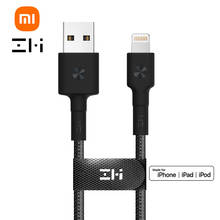 Оригинальный кабель ZMI MFI usb зарядное устройство для iPhone 12 11 xs xr 8 7 6s plus 5se Apple ipad Быстрая зарядка Плетеный 30 см 1 М 1,5 м 2 м 2024 - купить недорого
