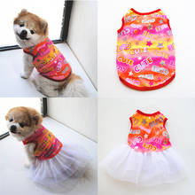 2020 летнее платье для собак Одежда для собак для маленьких собак свадебное платье юбка одежда для щенков Весенняя модная хлопчатобумажная одежда для домашних питомцев 2024 - купить недорого