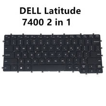 Teclado dos eua para dell latitude 14 7400 2in 1 inglês preto com especificações de luz de fundo 0476jh 476jh pk132cd2a00 dlm18g1 0476jh-ch200 2024 - compre barato