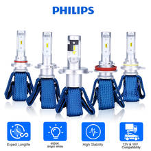 Светодиодные фары Philips H7 H4 9005 9006 9012 HIR2 HB3 HB4, 2 шт., комплект светодиодных ламп для авто Ultinon Essential 6000k, противотуманные фары, лампы XQ 2024 - купить недорого