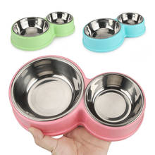 Stainless Steel Pet Bowls Double Puppy Cats Drinking Water Dog Bowl Anti-slip Pet Feeding & Watering Dish 2024 - buy cheap