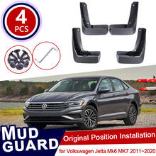 Para Volkswagen VW Jetta A6 A7 5C6 Mk6 MK7 6 7 2011 ~ 2020 Mud Flaps Lamas do Respingo Guardas Fender Carro Mudflaps 2016 2017 2018 2024 - compre barato