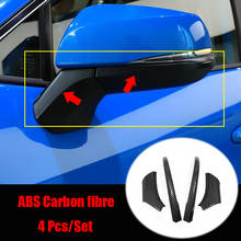 Tira de decoración para espejo retrovisor de coche, cubierta de plástico ABS, embellecedor, 4 piezas, accesorios para Toyota RAV4 2019 2020 2024 - compra barato