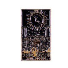 Broche de luna de Tarot de adivinación de bruja y Pin esmaltado, Pin de solapa de regalo de colección de abanico 2024 - compra barato