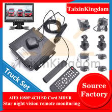 Paquete de monitoreo de tráfico Ahd 1080p star, visión nocturna, 3G, 4G, GPS, posicionamiento remoto, tarjeta SD de 4 canales, DVR móvil, caja negra 2024 - compra barato
