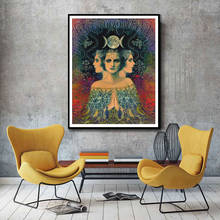 Moon Goddess Of Mystery Psychedelic Tarot Canvas Painting Posters Prints Quadros Wall Art Picture For Living Room Decor Cuadros 2024 - buy cheap