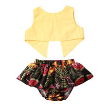 Lançamento roupas bebê menina verão macacão sem mangas tops floral short roupas 2024 - compre barato