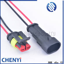 2 Pin Male Female AMP Super Seal Waterproof Electrical Automotive Connector Plug For car 282104-1 282080-1 with 15cm 18AWG wire 2024 - buy cheap