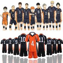 Plus size  Haikyuu Cosplay Costume Jerseys High School Volleyball Club Hinata Shoyo Sportswear Shirt Pants Set 2024 - buy cheap