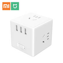 Original Xiaomi Mijia 2 In 1 USB Charger International Power Strip Adapter 6 Ports Socket Converter Plug Outlet Magic-Cube 2024 - buy cheap