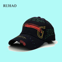RUHAO Unique personality color graffiti Caps Snapback Hip Hop Cap Baseball Hats For Men and woman bone Casquette dad caps 2024 - buy cheap