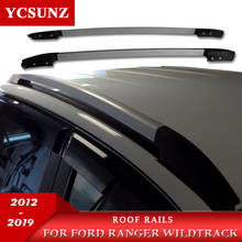 Decorative Roof Rails Black  Roof Rails Rack Carrier Bars For Ford Ranger T6 T7 Wildtrack 2012-2019 Double Cabin 2024 - buy cheap