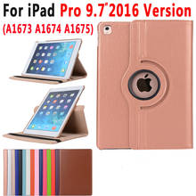 Funda de cuero con rotación de 360 grados para iPad, protector inteligente para Apple iPad Pro 9,7, 2016, A1673, A1674, A1675 2024 - compra barato