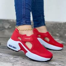 2021 Women Casual Flat Shoes Ladies Round-Toe Solid Color Vulcanized Shoes Summer Mesh Breathable Slip-On Sneakers For Women 2024 - buy cheap