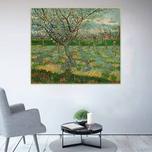 Kawon van gogh-arte de pintura a óleo, damasco, árvores em flor, arte, decoração de parede, casa, sala de estar 2024 - compre barato