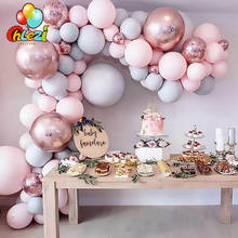 Guirnalda de globos de Metal para adultos, decoración de fiesta de cumpleaños, Baby Shower, Macaron, arco, evento, globos de aluminio 4D 2024 - compra barato