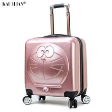 New Children Cartoon Luggage 3D Cat Luggage Rolling Wheels Trolley Suitcase Bag Cute kids Suitcase with wheels 2024 - buy cheap