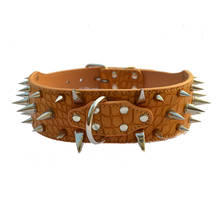 2inch Wide Cool Sharp Spiked Studded Leather Dog Collars For Medium Large Breeds Pitbull Mastiff Boxer Bully M L XL XXL 2024 - buy cheap