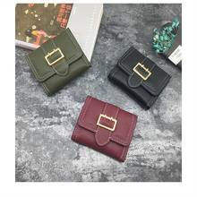 Cartera pequeña Vintage para mujer, monedero de cuero, monedero pequeño con cremallera, monedero 2024 - compra barato