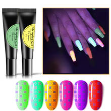 Nail Stamping Gel Polish 8ml Neon Fluorescent Stamp Print Oil UV Gel Lacquer Luminous Soak Off Varnish for Nail Art Stamp Plate 2024 - buy cheap