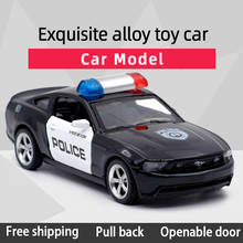 Caipo 1:43 Ford Mustang GT Police Alloy Diecast Car Model Toy With Pull Back /For Children Gifts /Educational Toy Collection 2024 - buy cheap
