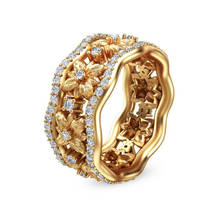 Классическое кольцо с цветочным дизайном модное женское обручальное кольцо обручальные кольца ювелирные изделия для женщин подарок на день рождения 2024 - купить недорого