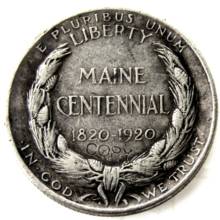 1920 Maine half dollar Silver Plated Copy Coin 2024 - buy cheap
