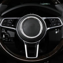 Emblema decorativo para volante de coche, pegatinas 3D, accesorios para Porsche Macan Panamera, nuevo Cayenne, 718 2024 - compra barato