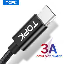 TOPK USB Type C Cable USB C 3A Fast Charging Data Cable Mobile Phone Charger Cable for Samsung Galaxy S10 S9 Xiaomi 2024 - buy cheap