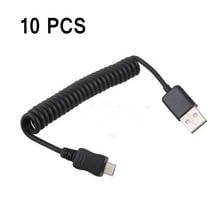 10 шт./лот растягивающийся Кабель USB 2,0 для Micro USB 5pin Кабель-адаптер 5p кабель для синхронизации данных и зарядного устройства пружинный шнур для XIAOMI Redmi Note 3S 1m 2024 - купить недорого
