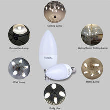 Bombilla Led de vela E14, foco de ahorro de energía, lámpara de cristal blanco cálido/frío, ampolla de luz para el hogar, 5W, 7W, AC220V, 1 ud. 2024 - compra barato