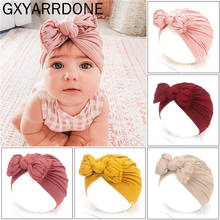 2020 New Bow Baby Hat for Girls Cotton Baby Beanie Turban Hat Toddler Photography Props Infant Beanies Baby Cap Accessories 2024 - buy cheap