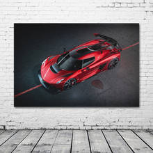 Koenigsegg jesko vermelho esporte carro supercarro posters da arte parede quadros em tela para sala de estar decoração 2024 - compre barato