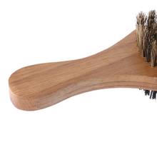 Men Double-Side Antistatic Hair Brush Wooden Handle Massage Facial Beard Styling 2024 - buy cheap