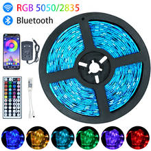 Светодиодный светильник Luces Led RGB 5050 SMD 2835 Bluetooth WiFi водонепроницаемый изменение цвета гибкая лента диод 5 м 10 м 15 м 20 м 2024 - купить недорого