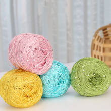 100g/ball Shiny Sequin Yarn Colorful Crochet Thin Thread Yarn for Crochet Hook Thread Hand Knitting Sweater Shawl Yarn DIY 2024 - buy cheap