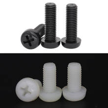 M5 M5*8 M5x8 M5*10 M5x10 M5*12 M5x12 White Black Nylon Plastic Bolt Insulate Phillips Cross Recessed Flat Round Pan Head Screw 2024 - buy cheap