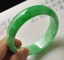 Pulseira natural de esmeralda com certificado mm, bracelete verde esmeralda em tamanhos 54-62mm, melhor presente 2024 - compre barato