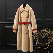 Abrigo de piel auténtica para mujer, chaqueta de lana Natural para invierno, G18012, YY258, 2020 2024 - compra barato